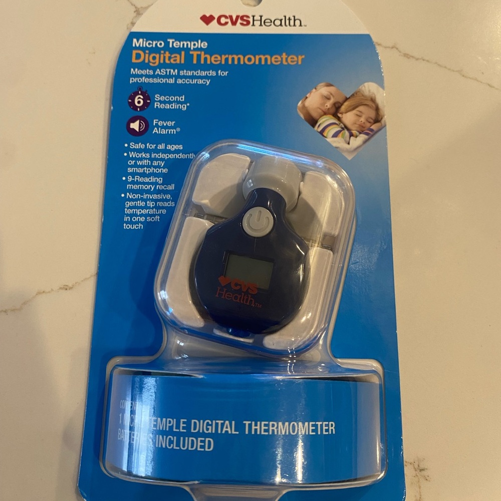 MICRO TEMPLE DIGITAL THERMOMETER WITH BATTERIES